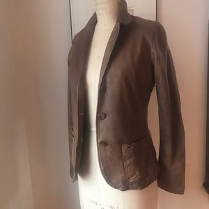 Leather blazer